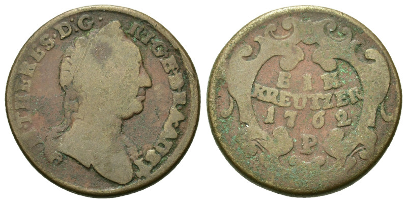 Austria. Maria Theresia (1740-1780). Æ 1 Kreuzer 1762. (25,9mm, 11,4g).