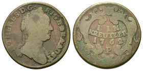 Austria. Maria Theresia (1740-1780). Æ 1 Kreuzer 1762. (25,9mm, 11,4g).