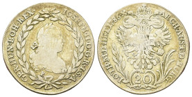 Austria. Joseph II (1780-1790). AR 20 Kreuzer 1786. (28,8mm, 6,5g).
