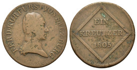 Austria. Ferdinand III of Tuscany (1803-1806). Æ 	1 Kreuzer 1805. (24,1mm, 5,5g).