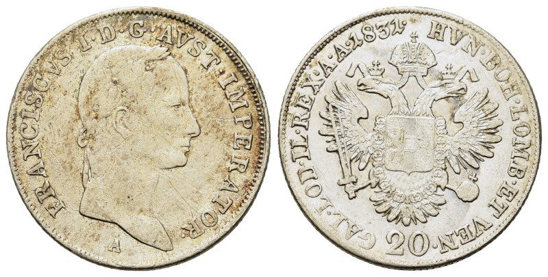 Austria. Francis I of Austria (1804-1835). AR 20 Kreuzer 1817. (26,5mm, 6,5g).