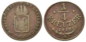 Austria. Francis I of Austria (1804-1835). Æ ¼ Kreuzer 1816. (20mm, 2g).