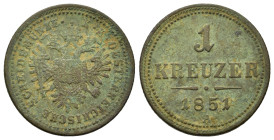 Austria. Francis Joseph I (1848-1916). Æ 1 Kreuzer 1851. (22,8mm, 4,9g).