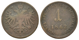 Austria. Francis Joseph I (1848-1916). Æ 1 Soldo 1862. (19,2mm, 3,3g).