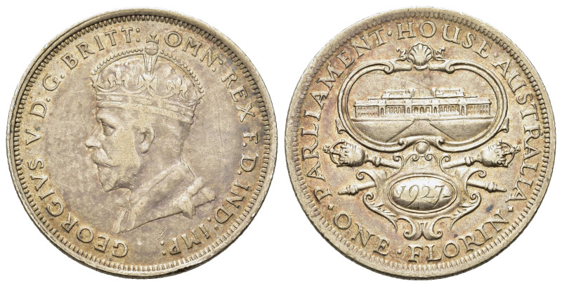 Australia. George V (1910-1936). AR 1 Florin 1927. (28,6mm, 11,2g).