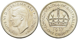 Australia. George VI (1936-1952). AR 1 Crown 1937. (38,2mm, 28,3g).
