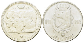 Belgium. Leopold III (1934-1951). AR 100 Francs 1949. (33mm, 18g).