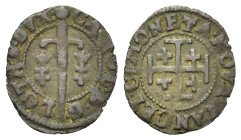France. Charles III (1545-1608) Double Denier. Sword between two crowned double cosses R/ Cross of Jerusalem. Flon, n° 21 p. 703 - Lhéritier, RN, 1933...