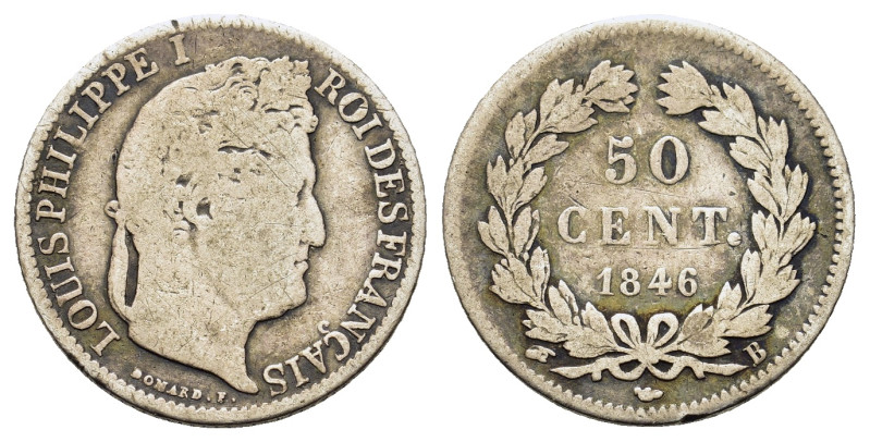 France. Louis Philippe I (1830-1848). AR 50 Cent 1846. (18mm, 2,4g).