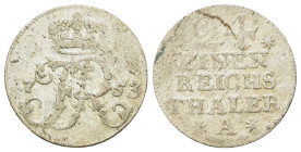 Germany. Frederick II (1740-1786). AR 1⁄24 Thaler 1753. (20,5mm, 2,2g).