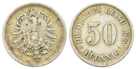 Germany. Wilhelm I (1871-1888). AR 50 Pfennigs 1875. (21mm, 2,7g).