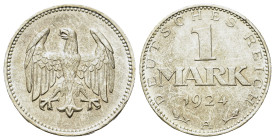 Germany. Weimar Republic (1918-1933). AR 1 Mark 1924. (22,7mm, 5g).