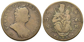 Hungary. Maria Theresia (1740-1780). Æ 1 Poltura 1765. (29,6mm, 15,2g).