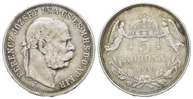 Hungary. Franz-Joseph (1848-1918). AR 5 Korona, 1909 (36mm, 23,9g); KM 488.
