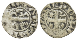 Italy. Roma. Senato Romano (1184-1439) AR Denaro Provisino - Cross R/ Comb Munt. 86 (18mm, 0.8g).