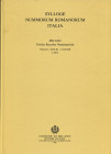 SYLLOGE NUMMORUM ROMANORUM ITALIA. Vol. I Giulio – Claudii. 3 Nero. Milano, 1990. Pp.391 – 576, tavv. 127 – 169 + 1 tavv. a colori. ril. ed. ottimo st...
