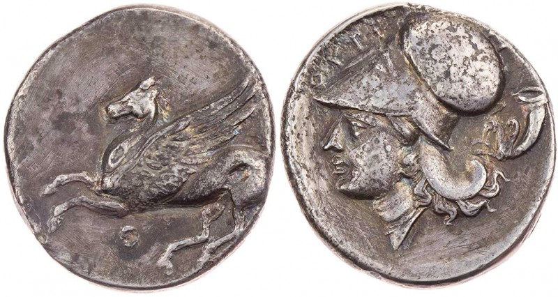 AKARNANIEN THYRRHEION
 AR-Stater 350-300 v. Chr. Vs.: Pegasos fliegt n. l., dar...
