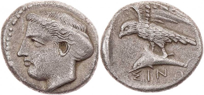 PAPHLAGONIEN SINOPE
AR-Drachme um 410-350 v. Chr. Vs.: Kopf der Nymphe Sinope n...