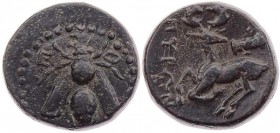 IONIEN EPHESOS
 AE-Dichalkon 310-287 v. Chr., unter Pyron Vs.: Biene, Rs.: Hirsch lagert n. l., Kopf n. r., rechts Astragal BMC - (Typ 54f, 63-67); S...