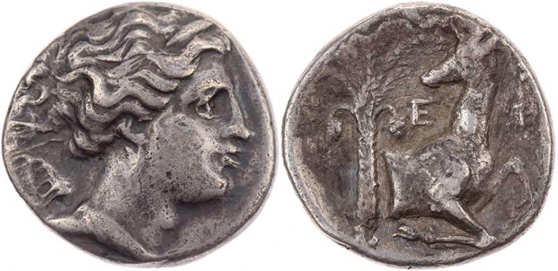 IONIEN EPHESOS
 AR-Drachme um 280-258 v. Chr. Vs.: Kopf der Artemis mit Gorytos...