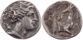 IONIEN EPHESOS
 AR-Drachme um 280-258 v. Chr. Vs.: Kopf der Artemis mit Gorytos n. r., Rs.: Hirschprotome knieend n. r., Kopf n. l., links Palme, [re...