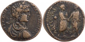 PONTOS AMASIA
Caracalla, 198-217 n. Chr. AE-Diassarion 207/208 n. Chr. (=Jahr 209) Vs.: gepanzerte und drapierte Büste mit Lorbeerkranz n. r., Rs.: C...