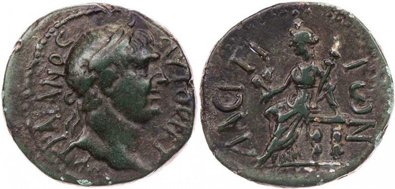 KILIKIEN LAERTES
Traianus, 98-117 n. Chr. AE-Hemiassarion Vs.: Kopf mit Lorbeer...