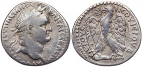 SYRIEN SELEUCIS ET PIERIA, ANTIOCHEIA AM ORONTES
Vespasianus, 69-79 n. Chr. AR-Tetradrachme 69/70 n. Chr. (= Jahr 2) Vs.: Kopf mit Lorbeerkranz n. r....