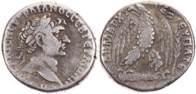 SYRIEN SELEUCIS ET PIERIA, ANTIOCHEIA AM ORONTES
Traianus, 98-117 n. Chr. AR-Tetradrachme 110/111 n. Chr. Vs.: Kopf mit Lorbeerkranz n. r., Rs.: Adle...