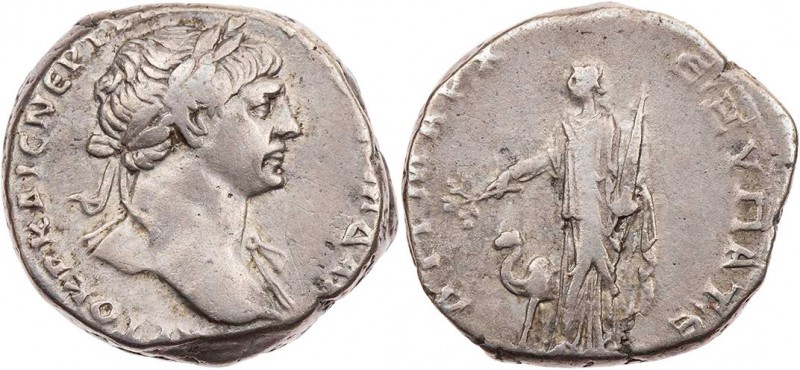 ARABIA PETRAEA BOSTRA
Traianus, 98-117 n. Chr. AR-Tridrachme Vs.: Kopf mit drap...