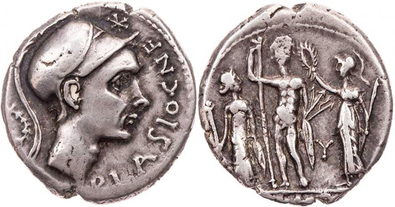 RÖMISCHE REPUBLIK
Cn. Cornelius Blasio Cn. f., 112/111 v. Chr. AR-Denar Rom Vs....