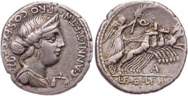 RÖMISCHE REPUBLIK
C. Annius T. f. T. n. und L. Fabius L. f. Hispaniensis, 82/81 v. Chr. AR-Denar unbest. Mzst. in Norditalien oder Spanien Vs.: C · A...