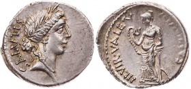 RÖMISCHE REPUBLIK
Mn. Acilius Glabrio, 49 v. Chr. AR-Denar Rom Vs.: SALVTIS, Kopf der Salus mit Lorbeerkranz n. r., Rs.: [MN ACILI]VS IIIVIR · VALETV...