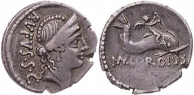 RÖMISCHE REPUBLIK
Mn. Cordius Rufus, 46 v. Chr. AR-Denar Rom Vs.: RVFVS · S·C, Kopf der Venus mit Diadem n. r., Rs.: MN. CORDIVS, Cupido reitet auf D...
