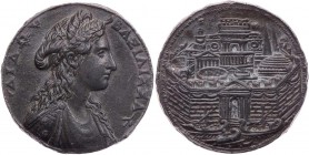 Dido, mythische Königin von Karthago. Bleiguss-Medaille ohne Signatur, von Alessandro Cesati il Grechetto, tätig in Rom, 1538-1564 Vs: drapierte Büste...