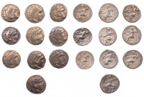 Lot, griechische Münzen AR-Drachmen von Alexander III. 10 Stück s-ss, ss