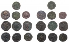 Lot, römische Münzen AE-Prägungen der römischen Kaiserzeit, darunter Traianus (2), Septimius Severus, Iulia Mamaea, Gordianus III. (2), Otacilia Sever...