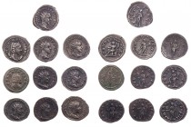 Lot, römische Münzen Antoniniane von Gordianus III. (2), Otacilia Severa, Philippus II., Traianus Decius, Trebonianus Gallus, Volusianus, Valerianus, ...