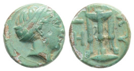 Greek coins AE Bronze 1,2 g. 10,9 mm.