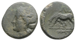 Greek coins AE Bronze 1,3 g. 12,2 mm.