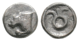 Greek coins Obol AR 0,4 g. 7,8 mm.