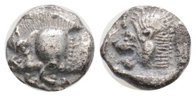 Greek coins Obol AR 0,7 g. 9,4 mm.