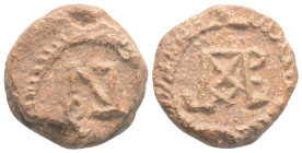 Byzantine lead seal 7,9 g. 17,7 mm.