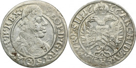 Silesia, Habsburg rule, Leopold I, 3 Kreuzer Brelsau 1666 SHS - UNLISTED NIENOTOWANY