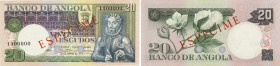 Banco de Angola, specimen 20 escudos, 10th June 1973, serial number 1A00000 (Pick 104s, BNB 428), Choice Uncirculated.