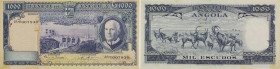 Angola - 1.000 Escudos 1970. P#98. Extremely Fine. Some yellow spots on reverse.