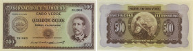 Cape Verde - 500 Escudos 1958. Serpa Pinto. P#50. Uncirculated.