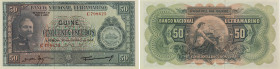 PORTUGUESE GUINEA. Banco Nacional Ultramarino. 50 Escudos, 30.6.1964. P#40a.
A popular issuer and this appealing 50 Escudos note shows with striking q...