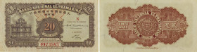 Macau. Banco Nacional Ultramarino. 20 Avos 6.8.1946. P# 37a. Uncirculated.
