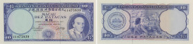 Macau. Banco Nacional Ultramarino. 10 Patacas. 07.12.1977. Serial number 11475839. P# 55. Uncirculated.
